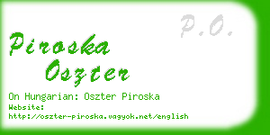 piroska oszter business card